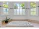 Bathroom showcases a large soaking tub, complemented by bright natural light from several windows at 100 Michaels Way, Chapel Hill, NC 27516