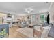 Beautifully staged living room and open kitchen, perfect for entertaining at 1022 Flagler St, Durham, NC 27713