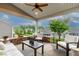 Inviting covered patio with comfortable seating and scenic backyard views at 112 Tanoak Ct, Durham, NC 27703