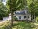 Charming exterior view of the home featuring blue shutters and a well-maintained front yard at 113 Honeysuckle Ln, Durham, NC 27703