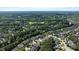 An aerial view of a residential neighborhood with tree-lined streets and various home styles at 1132 Heritage Knoll Dr, Wake Forest, NC 27587