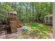 Private backyard featuring a playset with a slide at 115 Nuttree Way, Durham, NC 27713