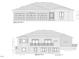 Front and rear exterior elevations showcasing architectural details and design features of the property at 121 Pheasant Ct, Pittsboro, NC 27312