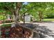 View of community gathering space with mature trees at 122 Swansboro Ln, Chapel Hill, NC 27516