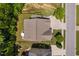 Birds-eye view of the house showing the roof and surrounding trees, yard, and neighborhood at 1458 Wragby Ln, Apex, NC 27502