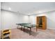 Finished basement area perfect for home gym or recreational area with infrared sauna at 1458 Wragby Ln, Apex, NC 27502