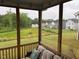 Relaxing porch view of the grassy backyard and neighboring homes at 159 Wood Orchid Ln, Garner, NC 27529