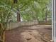 Fenced backyard with mature trees offering privacy and shade at 1928 Shadow Glen Dr, Raleigh, NC 27604
