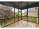 Screened porch overlooking a lush yard with mature trees and landscaping at 1930 Briar Chapel Pkwy, Chapel Hill, NC 27516
