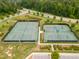 Aerial view of the community tennis courts surrounded by lush greenery at 1930 Briar Chapel Pkwy, Chapel Hill, NC 27516
