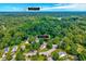 Aerial view showcases proximity to The Streets at Southpoint and wooded neighborhood at 2 Donnelly Ct, Durham, NC 27713