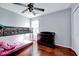 Bedroom with bunk beds, hardwood floors, closet and a dresser with room to personalize at 2 Donnelly Ct, Durham, NC 27713