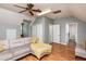 Spacious living room with hardwood floors, comfortable seating, and plenty of natural light at 210 Dutchess Dr, Cary, NC 27513