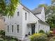 Attractive exterior featuring light siding, well-maintained landscaping, and a covered entryway at 2309 Yancey St, Raleigh, NC 27608