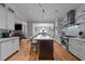 Contemporary kitchen featuring a large island, custom cabinetry, and an open layout at 2309 Yancey St, Raleigh, NC 27608