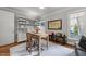 Living room has a decorative rug, shelving, and a world map on the wall at 2309 Yancey St, Raleigh, NC 27608