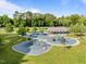 Overhead view of the community playground and picnic area on a sunny day at 2309 Yancey St, Raleigh, NC 27608