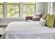 Bright main bedroom features large windows, hardwood floors, chair, and natural light at 2916 Reynolda Cir, Durham, NC 27712