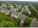 Community aerial view showing the townhomes' decks and greenery at 2921 Imperial Oaks Dr, Raleigh, NC 27614