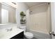Bright bathroom offers vanity, mirror, toilet and shower/tub combo at 2921 Imperial Oaks Dr, Raleigh, NC 27614