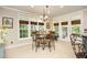 The sunny breakfast nook is surrounded by windows that let in tons of natural light at 2921 Imperial Oaks Dr, Raleigh, NC 27614