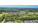 An aerial shot shows a neighborhood with mature trees and ponds nestled near a forested area at 3 Yancey, Pittsboro, NC 27312