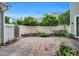 Outdoor patio for relaxing and enjoying the scenery surrounded by nice landscaping at 3 Yancey, Pittsboro, NC 27312