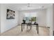 Bedroom with a ceiling fan features a dedicated workspace with a desk at 3 Yancey, Pittsboro, NC 27312