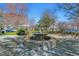 Serene community space with a decorative fountain and seating areas at 3 Yancey, Pittsboro, NC 27312