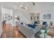 Living room featuring a large staircase, high ceilings, and lots of natural light at 3 Yancey, Pittsboro, NC 27312