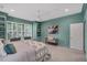 Spacious main bedroom features built-in shelving, window seat, and ceiling fan at 3 Yancey, Pittsboro, NC 27312