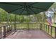 Backyard Deck featuring wooden flooring and a grill, and an American flag at 30 Cornerstone Dr, Franklinton, NC 27525