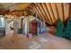 Unfinished attic space offers storage and has exposed framing and utilities at 3216 Nc Hwy 42, Willow Springs, NC 27592