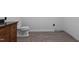 Half bathroom with wood look floors and a matching vanity at 3323 Cheswick Dr, Raleigh, NC 27609