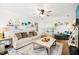 Comfortable living room with stylish decor, hardwood floors, and ample seating at 3401 Sitzman Ct, Raleigh, NC 27616