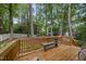 Inviting wooden deck overlooking a private, wooded backyard at 4 Weathergreen Ct, Durham, NC 27713