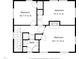Second-story floor plan showcases three bedrooms and one bath; dimensions provided for illustration purposes only at 406 E Lee St, Smithfield, NC 27577