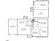 Detailed floor plan of the house layout, showing room dimensions and arrangement for the main and lower levels at 4307 Pope Rd, Durham, NC 27707