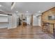 Finished basement with dining area and access to kitchen and storage at 4802 Glenmist Ct, Raleigh, NC 27612