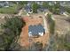 Aerial view of a new home being constructed in a residential community on a large lot at 50 Moonraker Dr, Spring Hope, NC 27882