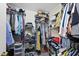 Organized walk-in closet with ample shelving and hanging space for clothing and accessories at 5513 Doemont Dr, Apex, NC 27539