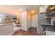 Open concept floorplan kitchen view into the dining and living areas at 5535 Spindlewood Ct, Durham, NC 27703