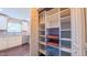 Large pantry with custom shelving and drawers conveniently located off the kitchen area at 5535 Spindlewood Ct, Durham, NC 27703
