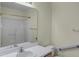 Bathroom with a single sink vanity, a toilet, and a tub-shower combo at 5849 Rocking Chair Dr, Youngsville, NC 27596
