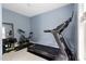A home gym with a treadmill and stationary bike at 601 Culpepper Ct, Durham, NC 27712