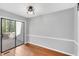 Bright dining area featuring sliding glass door to an outdoor deck at 6513 Hearthstone Dr, Raleigh, NC 27615