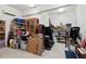 Bright garage interior with ample storage and organization solutions at 9900 Two Robins Ct, Raleigh, NC 27613