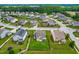 Aerial view of property in a well manicured neighborhood with green landscaping at 1104 Arden Trace Ct, Fuquay Varina, NC 27526