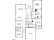 Detailed floor plan showcasing the layout of a home, including bedroom, kitchen, and living areas at 1105 Masters Place Way # 154, Durham, NC 27703