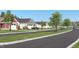 Attractive street view showcasing well-maintained homes, green lawns, mature trees, and a peaceful residential neighborhood at 1105 Masters Place Way # 154, Durham, NC 27703